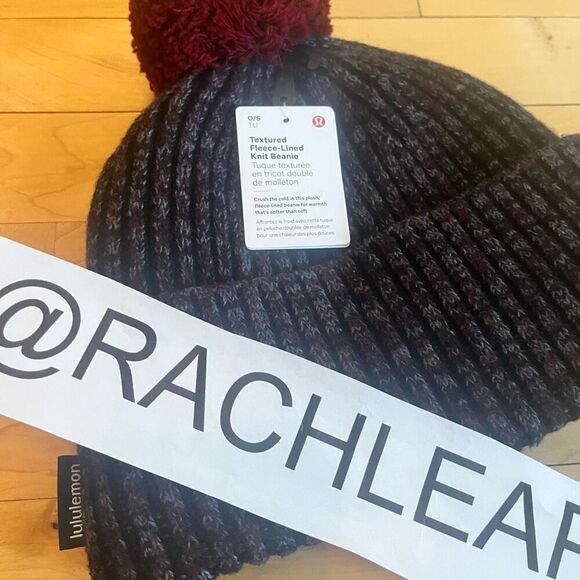 Lululemon Women's Textured Fleece-Lined Knit Beanie m8 - Picture 5 of 6